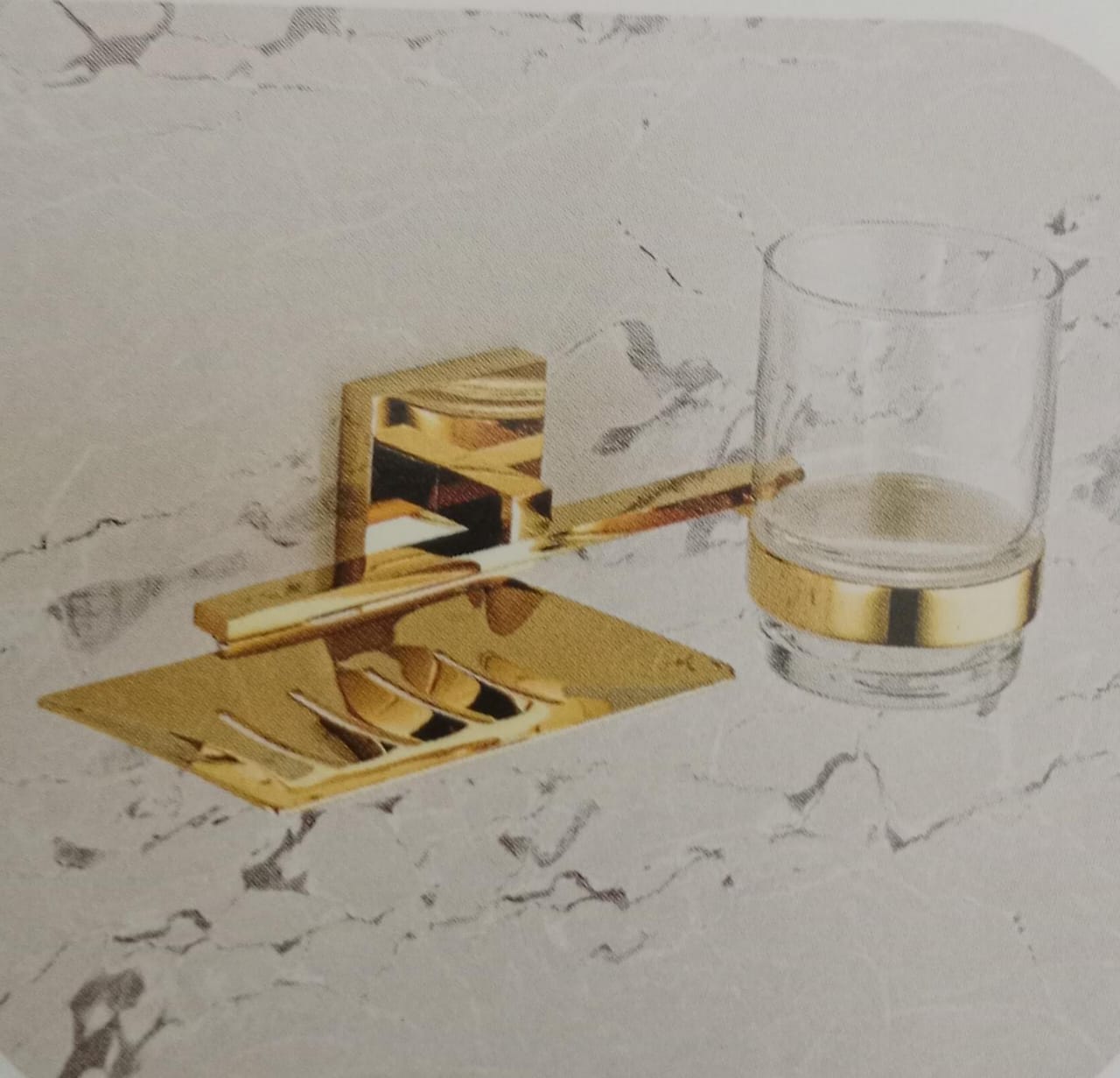 DECOR WALTER COMBO SOAP DISH WITH TUMBLAR HOLDER WL0014